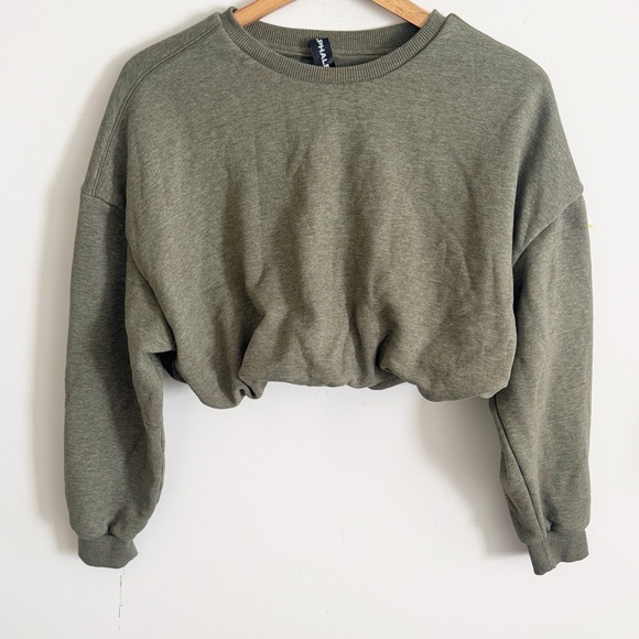 ALPHALETE BUBBLE CREW Crewneck long sleeve Sweatshirt in olive green size Med - Picture 4 of 8